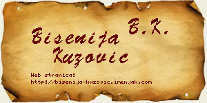 Bisenija Kuzović vizit kartica
